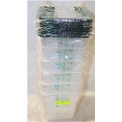 4QT INGREDIENT BINS WITH LIDS - LOT OF 6