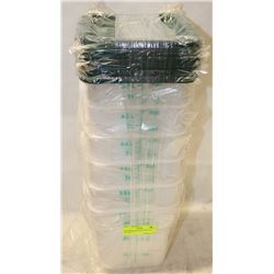 4QT INGREDIENT BINS WITH LIDS - LOT OF 6