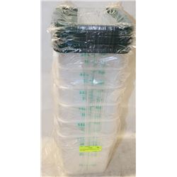 4QT INGREDIENT BINS WITH LIDS - LOT OF 6