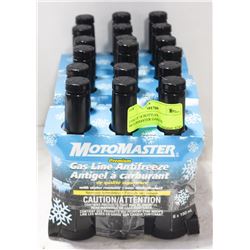 CASE OF 18 BOTTLES MOTORMASTER GASLINE ANTIFREEZE