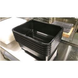 BLACK HEAVY DUTY TOTE BOXES - LOT OF 6