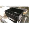 Image 1 : BLACK HEAVY DUTY TOTE BOXES - LOT OF 6