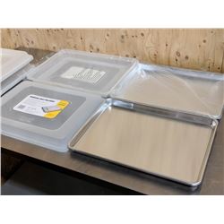 HALF SIZE PANS & COVERS - LOT OF 2