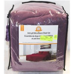 MICROFLEECE KING SIZE PURPLE ANTI PILL SHEET