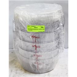 2QT CLEAR INGREDIENT BINS & LIDS - LOT OF 4