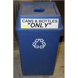 BLUE RECYCLE BIN WITH LID