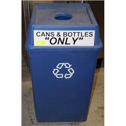 BLUE RECYCLE BIN WITH LID