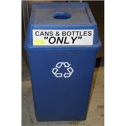 BLUE RECYCLE BIN WITH LID