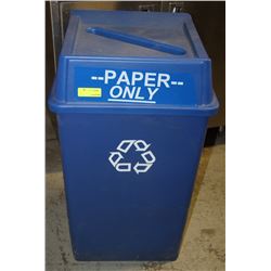 BLUE RECYCLE BIN WITH LID