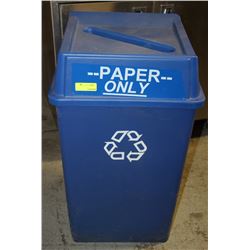 BLUE RECYCLE BIN WITH LID