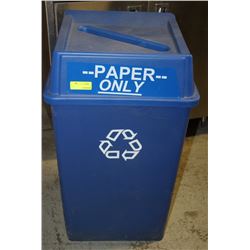 BLUE RECYCLE BIN WITH LID