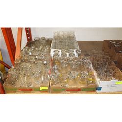5 LARGE FLATS OF ASSORTED GLASSWARE &BEER GLASSES