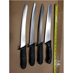 LOT OF 4 KNIVES, USED SHARPENED