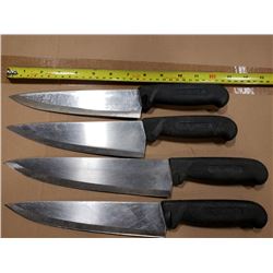 LOT OF 4 KNIVES, USED SHARPENED