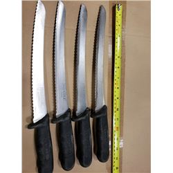 LOT OF 4 KNIVES, USED SHARPENED