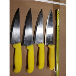 LOT OF 4 KNIVES, USED SHARPENED