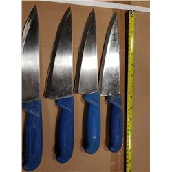 LOT OF 4 KNIVES, USED SHARPENED