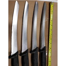 LOT OF 4 KNIVES, USED SHARPENED