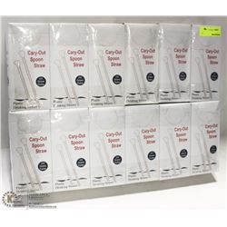 LOT OF 2400 CARRY OUT SPOON STRAWS