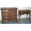 Image 1 : Early C18th oak chest of 2 short & 3 long graduated drawers with geometric