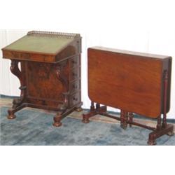 Victorian mahogany double gateleg sutherland table with rectangular top &