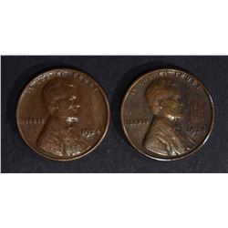 2-1924-D LINCOLN CENTS, VF