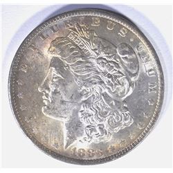 1883-O MORGAN DOLLAR, CH BU GORGEOUS OBV TONING