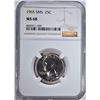 Image 1 : 1965 SMS WASHINGTON QTR NGC MS68
