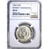 Image 1 : 1946-D B.T. WASHINGTON HALF DOLLAR, NGC MS-65