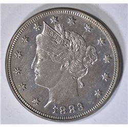 1883 WITH CENTS LIBERTY NICKEL AU/UNC NICE