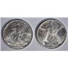 Image 1 : 1990 & 1994 AMERICAN SILVER EAGLE DOLLARS