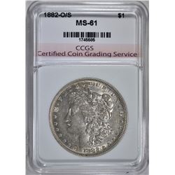 1882-O/S MORGAN DOLLAR CCGS CH BU