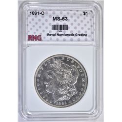 1891-O MORGAN DOLLAR RNG CH BU