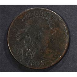 1803 DRAPED BUST LARGE CENT, VG+