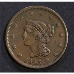 1843 LARGE CENT, VF/XF