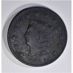 1819 LARGE CENT, XF minor porosity
