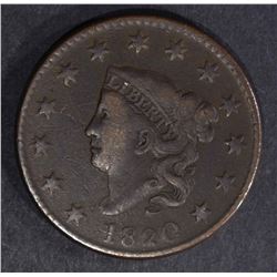 1820 LARGE CENT, VF