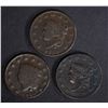Image 1 : 1819 FINE, 1820/19 F+ & 1822 AG/G LARGE CENTS