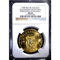 1958 MN HK-520 SO CALLED DOLLAR, NGC MS-65