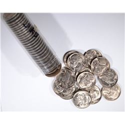 BU ROLL OF 1951-D JEFFERSON NICKELS