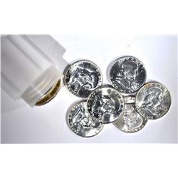 BU ROLL 1958-D FRANKLIN HALF DOLLARS