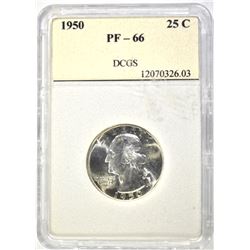 1950 WASHINGTON PROOF QTR GRADED