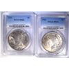 Image 1 : (2) 1923 PEACE SILVER DOLLARS, PCGS MS-64