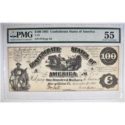 1861 $100 CONFEDERATE STATES OF AMERICA