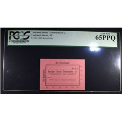 $1 COMMISSARY SCRIP 1890 LOCKHART SHOALS