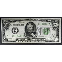 1928 A $50 FEDERAL RESERVE NOTE CIRC