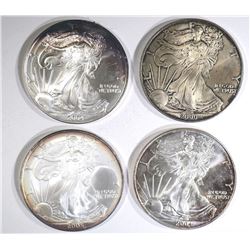 2000, 2-04 & 05 BU AMERICAN SILVER EAGLES