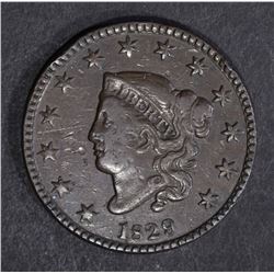 1829 LARGE CENT VF MARKS