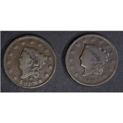 1817 & 1831 LARGE CENTS FINE