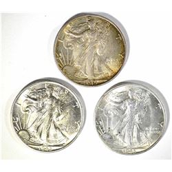 3-1945-S WALKING LIBERTY HALF DOLLARS, CH BU